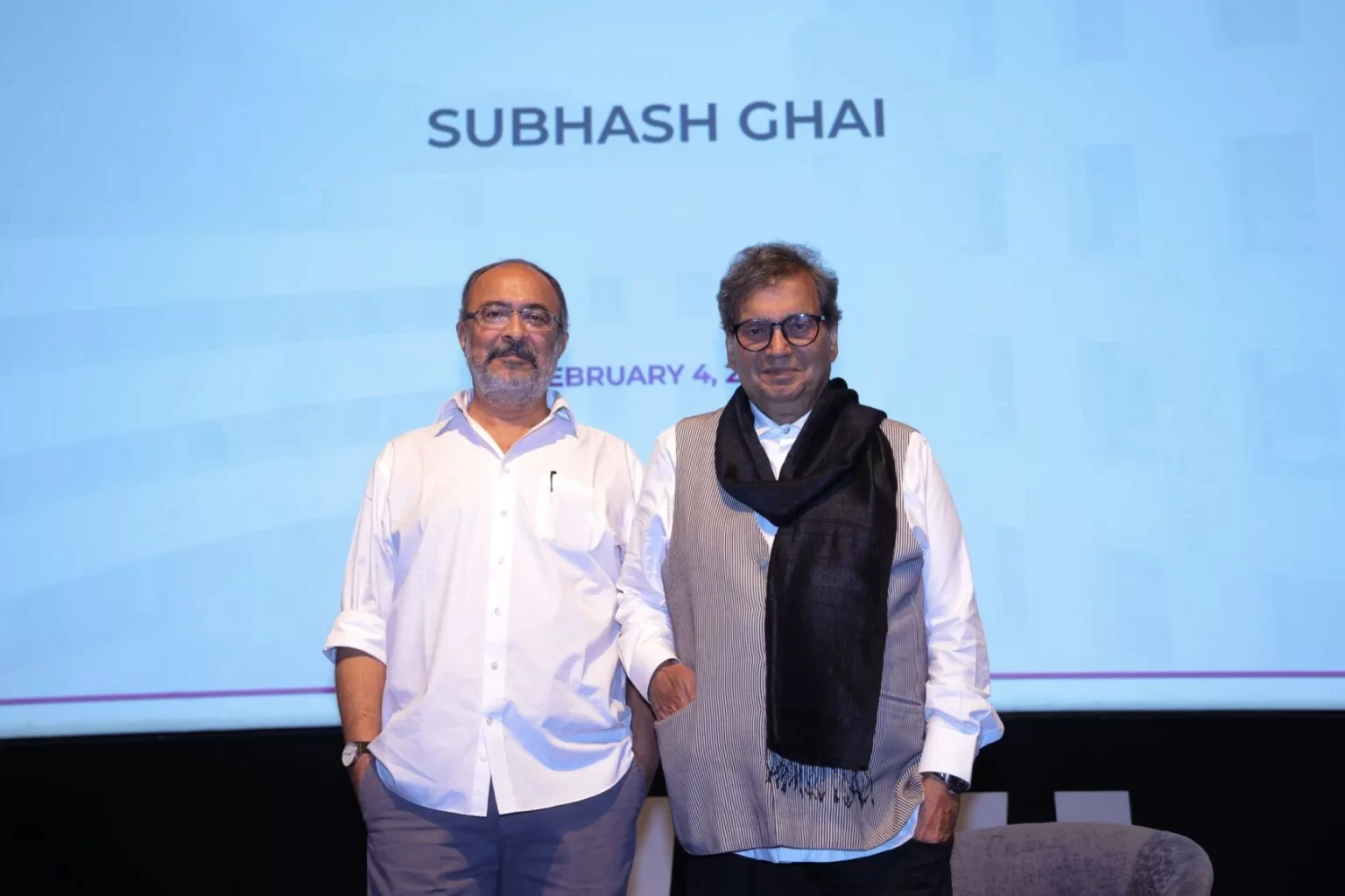 Anjum Rajabali with Subhash Ghai 5 DAY Screenwriting Workshop 1536x1024 1