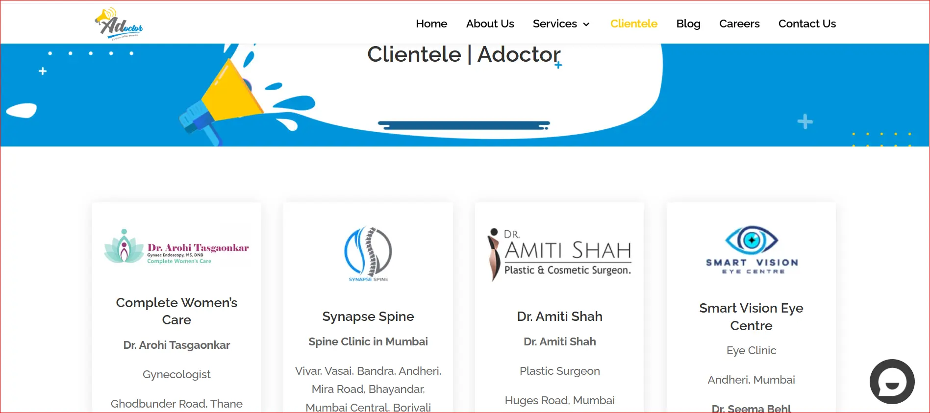 Adoctor Clientele Section Featuring Clinics and Doctors including Dr. Arohi Tasgaonkar Dr. Amiti Shah and Smart Vision Eye Centre Adoctor-Clientele-Section-Featuring-Clinics-and-Doctors-including-Dr.-Arohi-Tasgaonkar-Dr.-Amiti-Shah-and-Smart-Vision-Eye-Centre.webp