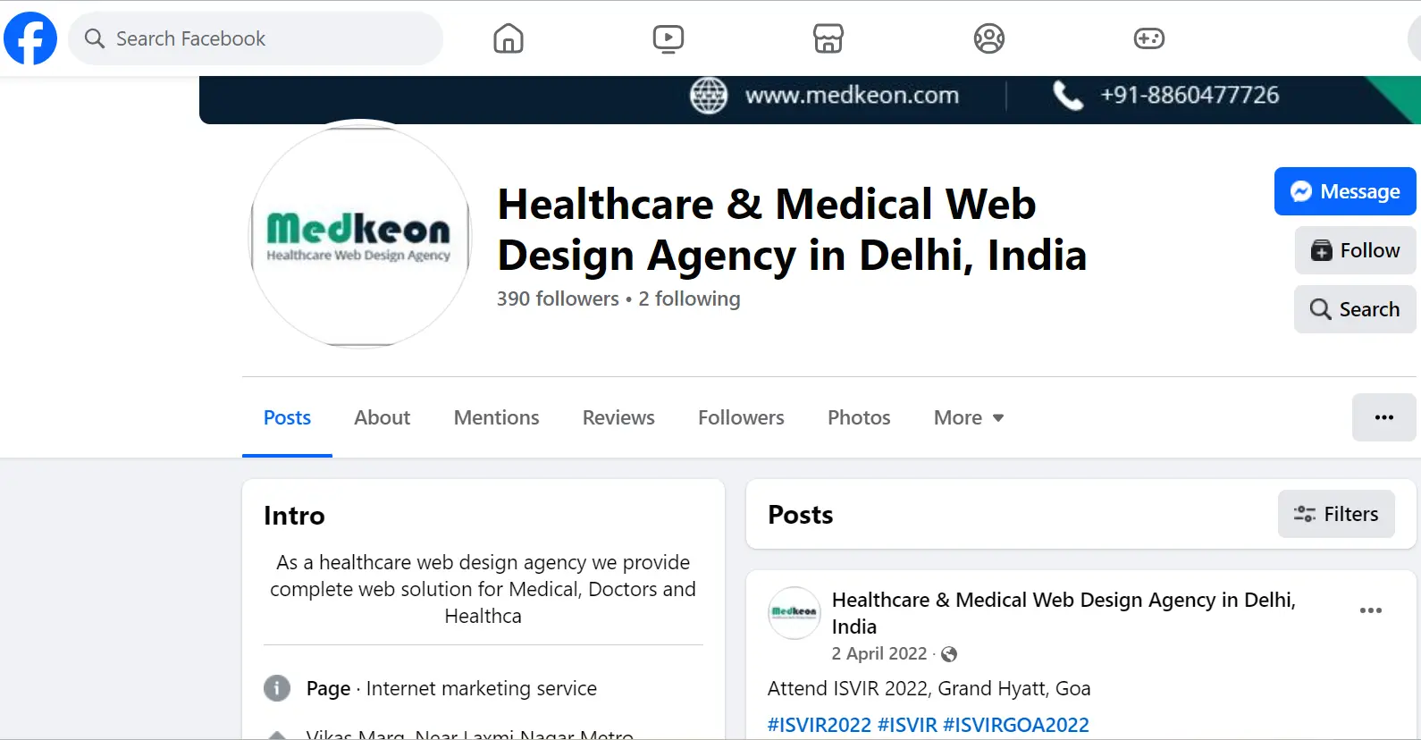 Medkeon Facebook Page Healthcare and Medical Web Design Agency in Delhi with 390 Followers Medkeon-Facebook-Page-Healthcare-and-Medical-Web-Design-Agency-in-Delhi-with-390-Followers.webp
