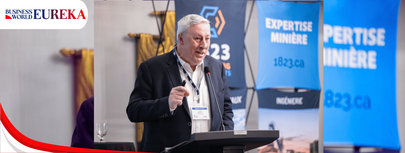 Dr. Caius Priscu delivering a keynote speech at a mining conference.