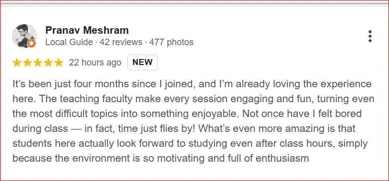 Student review of banking coaching institute in Pune