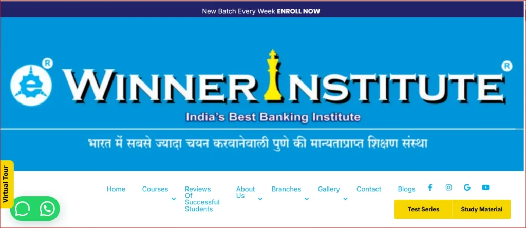Winner Institute Pune homepage banner