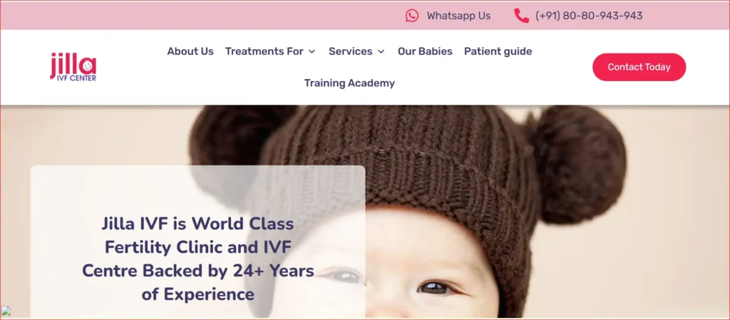 Baby in brown wool cap at Jilla IVF Centre