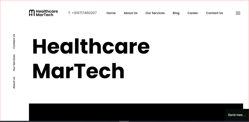 Healthcare MarTech – Minimalist Hero Section
