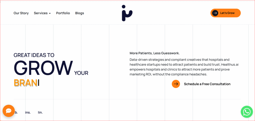 Healthus.ai – Growth Focused Healthcare Marketing Hero Banner