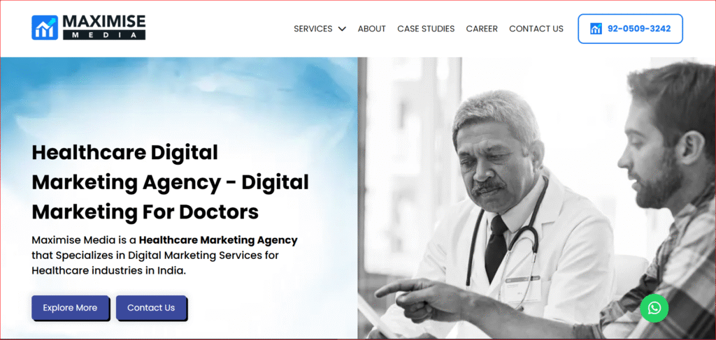 Maximise Media – Digital Marketing for Doctors Homepage Banner
