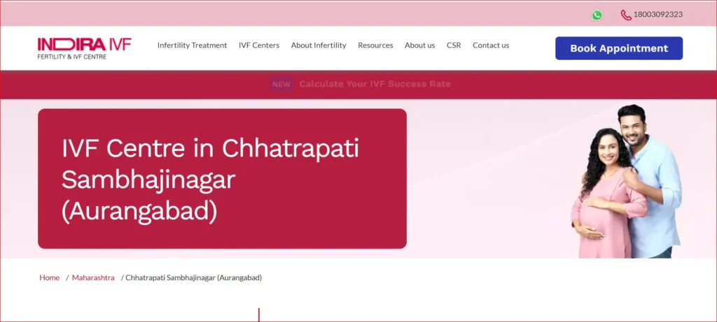 Pregnant couple at Indira IVF Centre Aurangabad