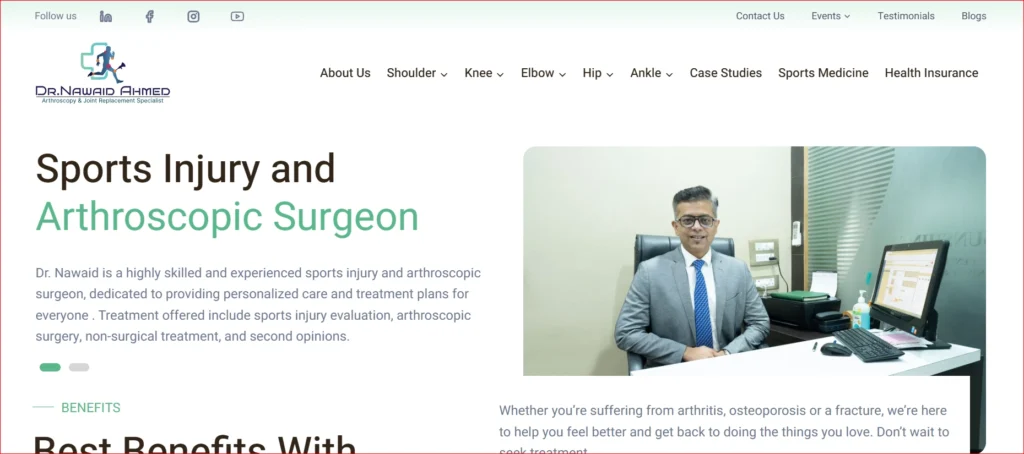 Dr. Nawaid Ahmed sports injury and arthroscopic surgeon