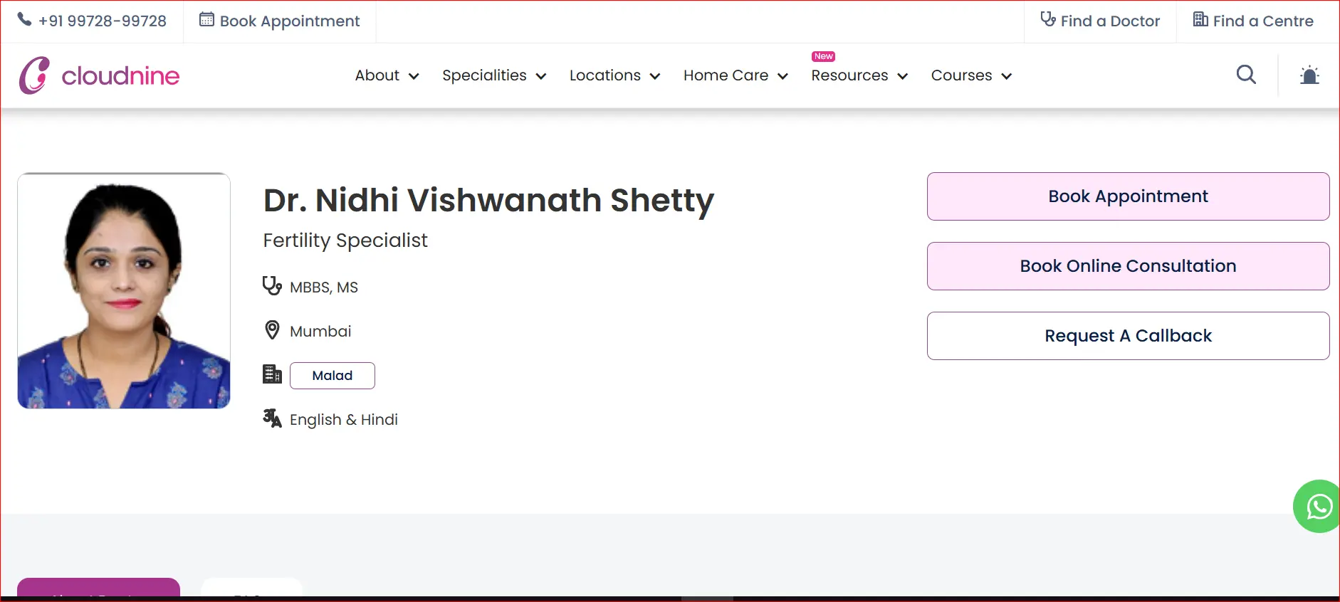 Dr. Nidhi Shetty